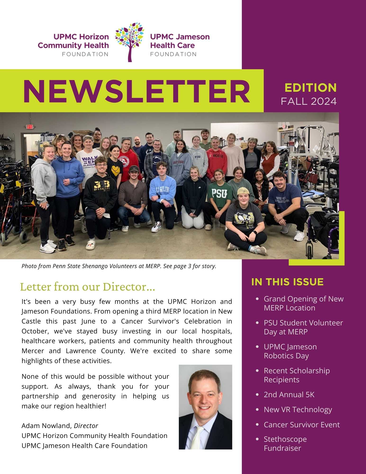 Fall 2024 Newsletter Cover Image